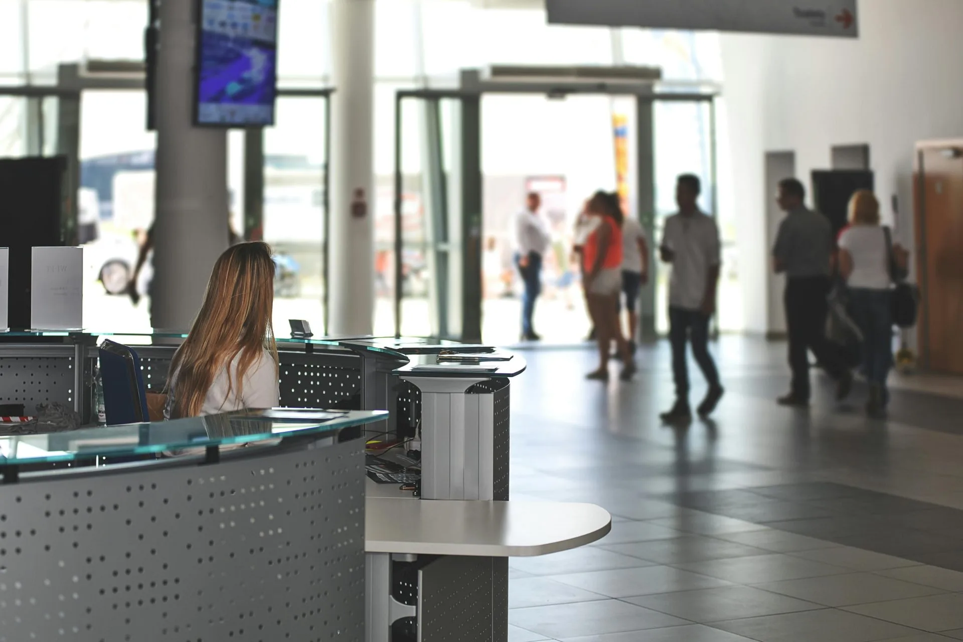 a reception area for a business in Edmonton